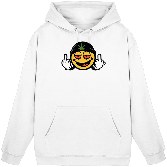 Smiley mit Mittelfinger – Lächeln. Ziehen. Grenzen setzen. - Basic Unisex Hoodie