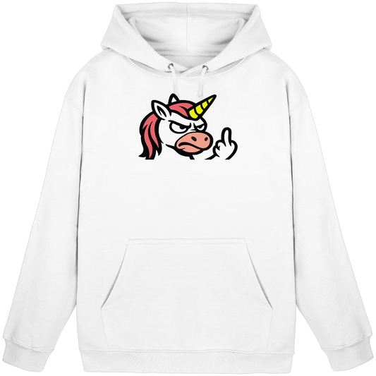 Einhorn mit Mittelfinger – Magie war gestern, jetzt kommt Klartext - Basic Unisex Hoodie