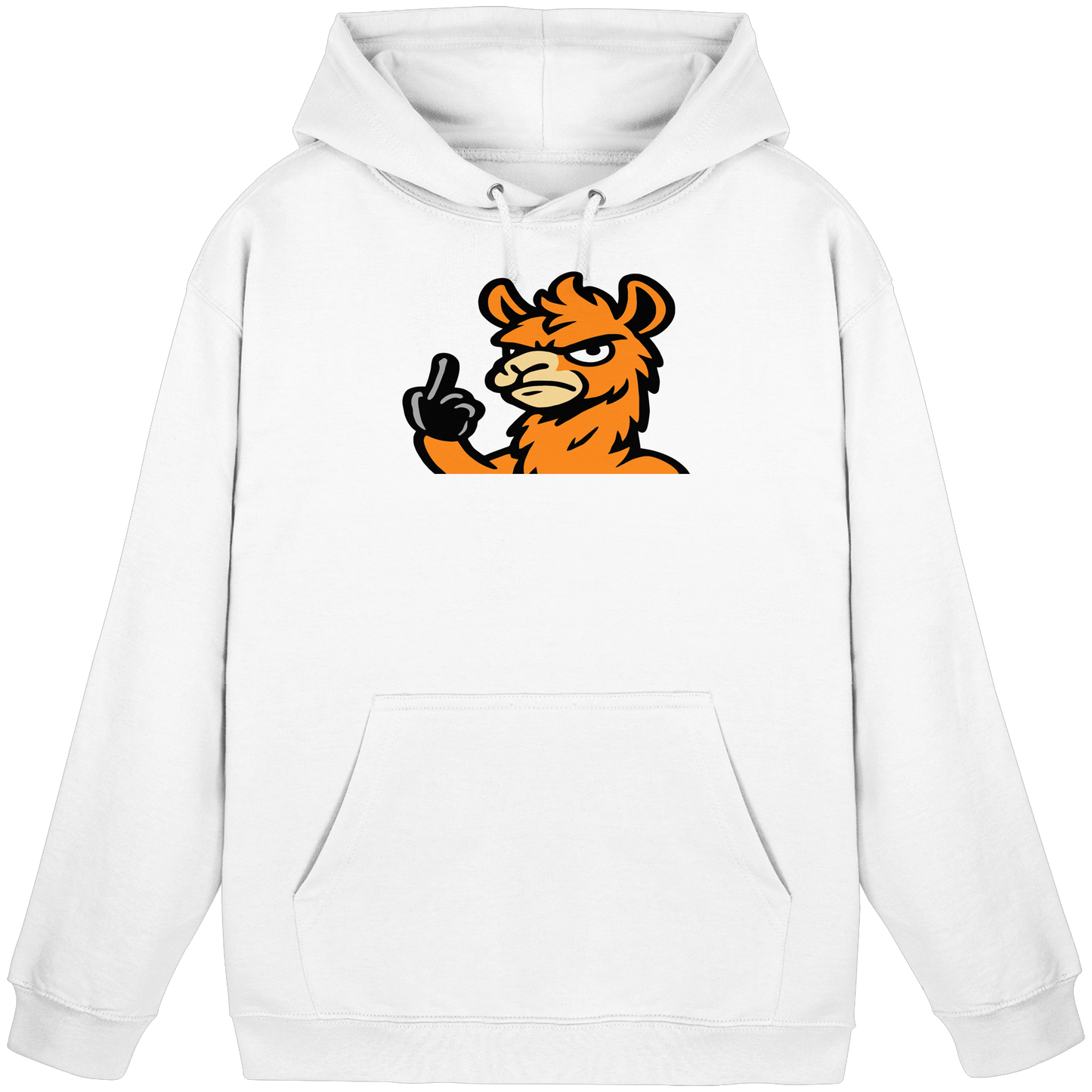 Lama mit Mittelfinger – Meditation auf Abwehrmodus - Basic Unisex Hoodie