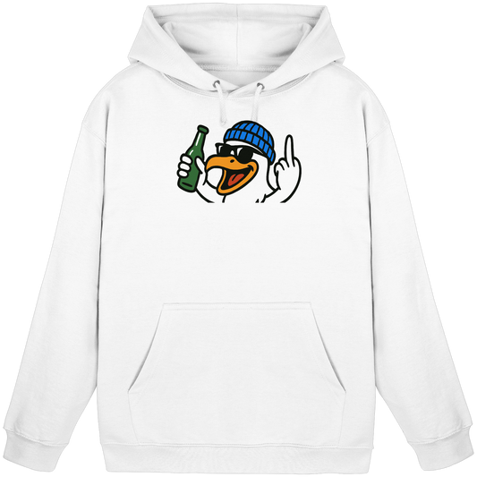Möwe mit Mittelfinger – Der fliegende Cocktail der Verweigerung - Basic Unisex Hoodie
