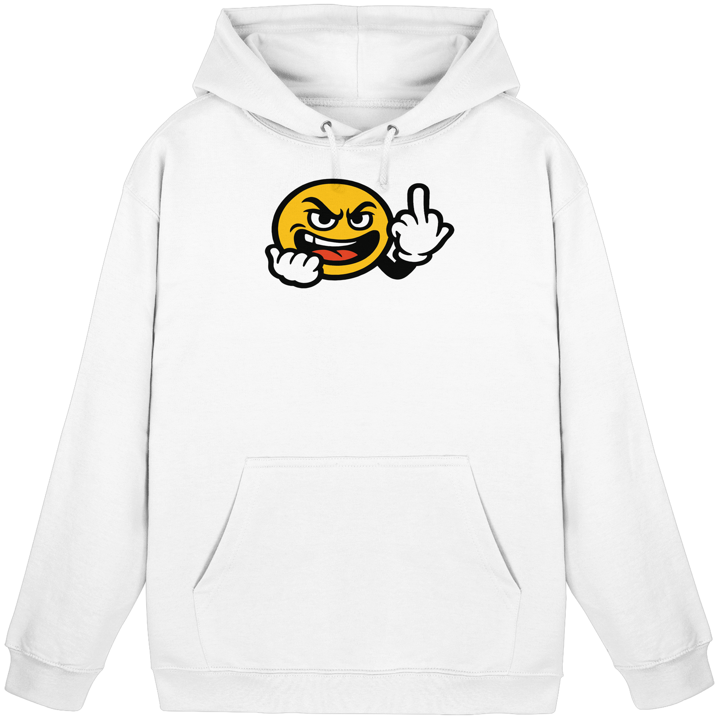Smiley mit Mittelfinger – Gute Laune. Schlechte Laune. Klar geregelt. - Basic Unisex Hoodie