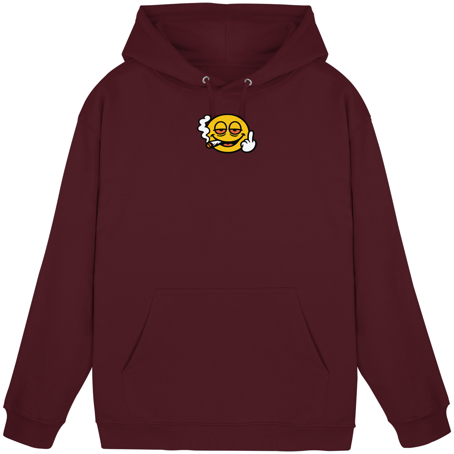 Smiley mit Mittelfinger – Wie ein Joint, nur zum Anziehen - Basic Unisex Hoodie