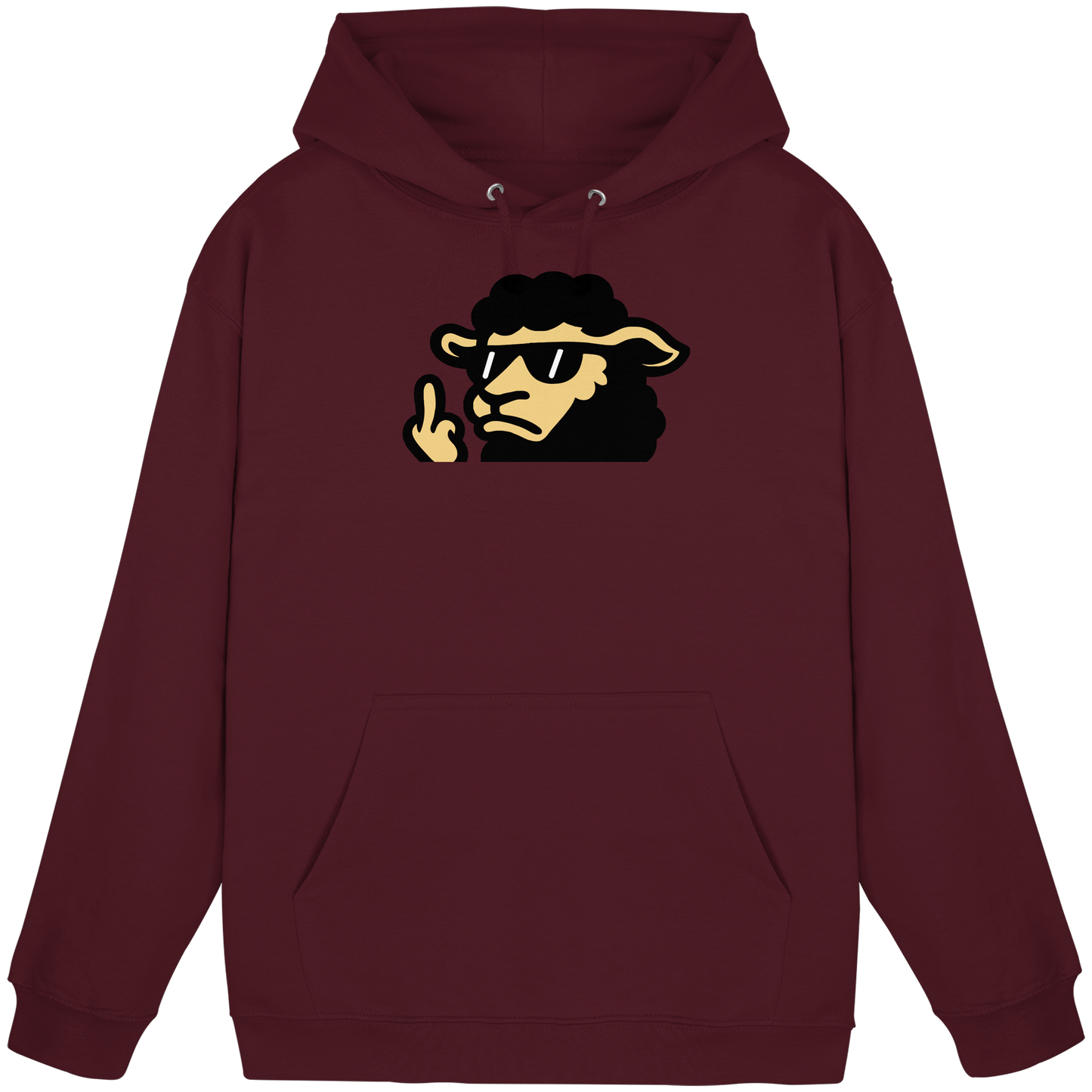 Schwarzes Schaf mit Mittelfinger – Lieber auffallen als mitlaufen - Basic Unisex Hoodie