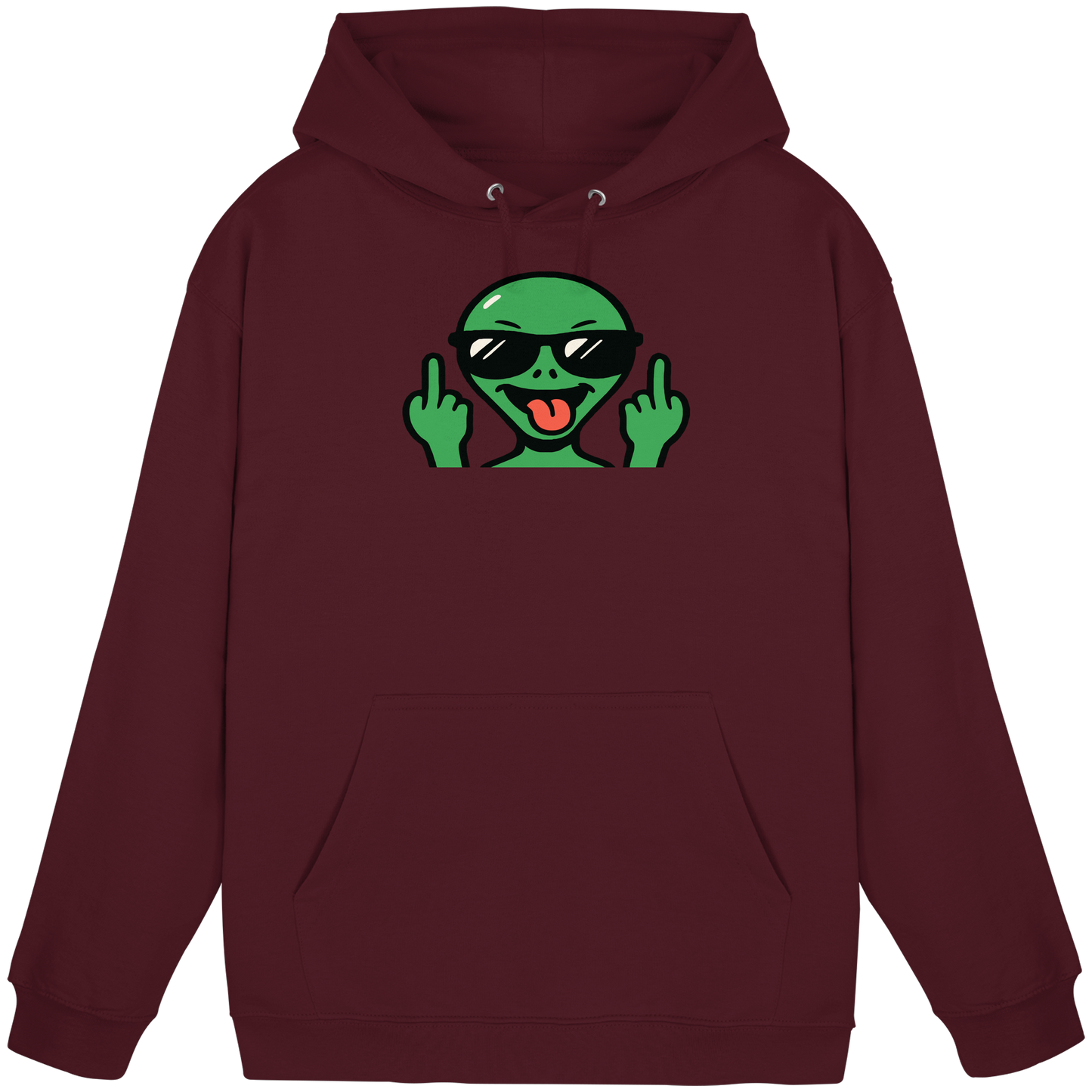 Alien mit Mittelfinger – Grüße vom Planeten Genervt - Basic Unisex Hoodie