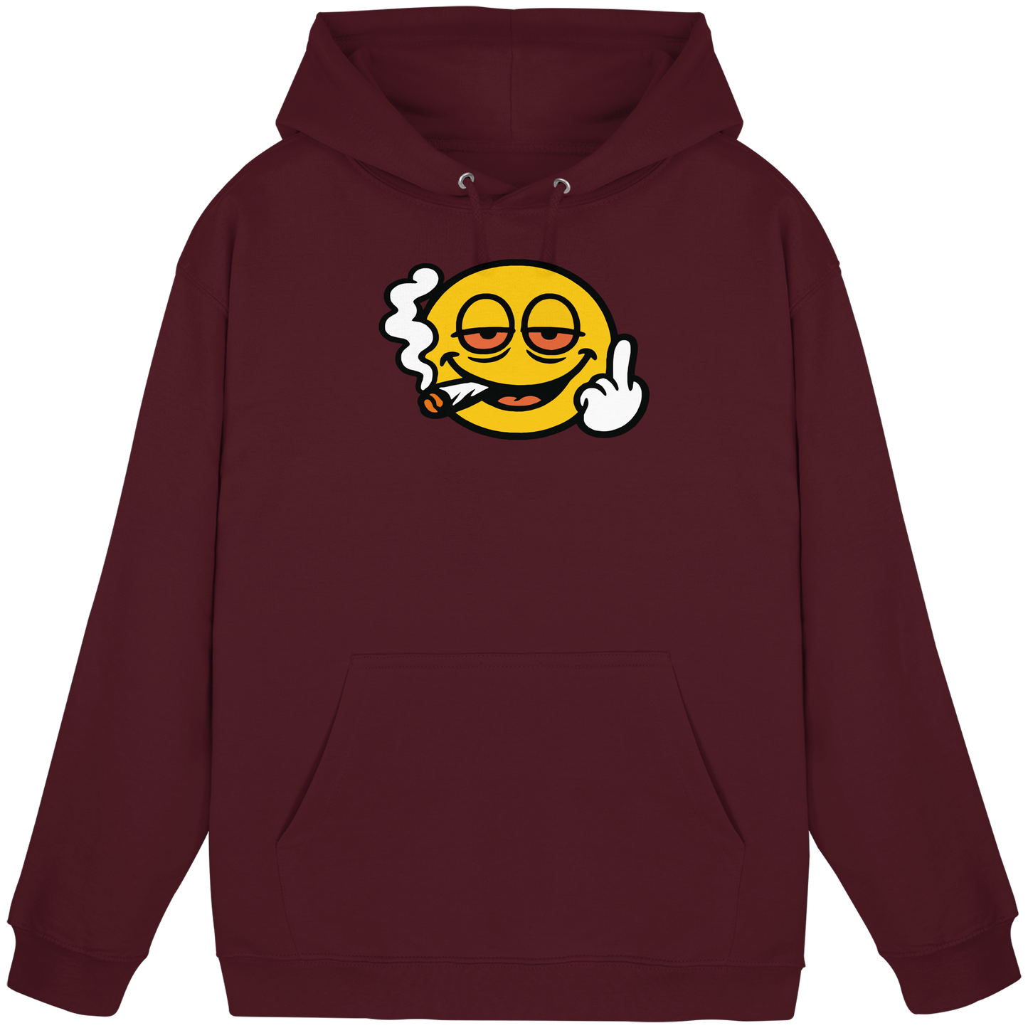 Smiley mit Mittelfinger – Wie ein Joint, nur zum Anziehen - Basic Unisex Hoodie