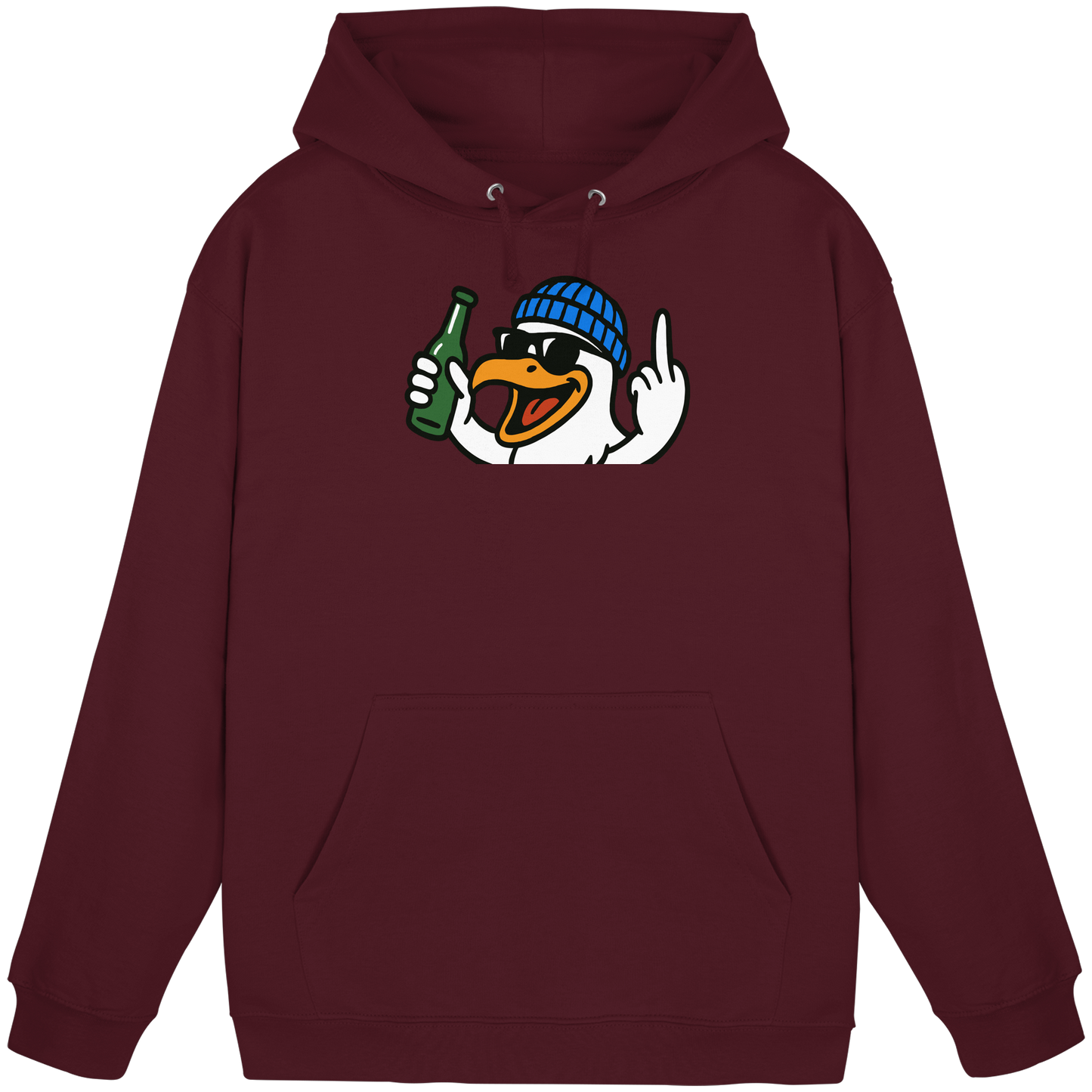 Möwe mit Mittelfinger – Der fliegende Cocktail der Verweigerung - Basic Unisex Hoodie