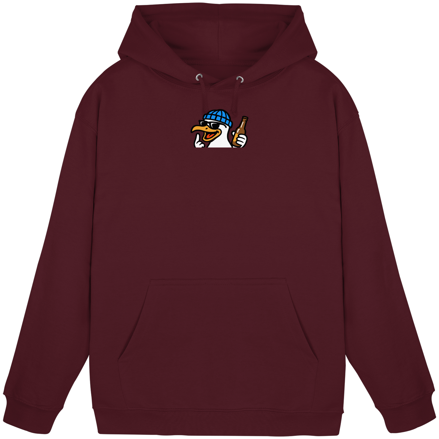 Möwe mit Mittelfinger – Dein nachtaktives Party-Orakel - Basic Unisex Hoodie