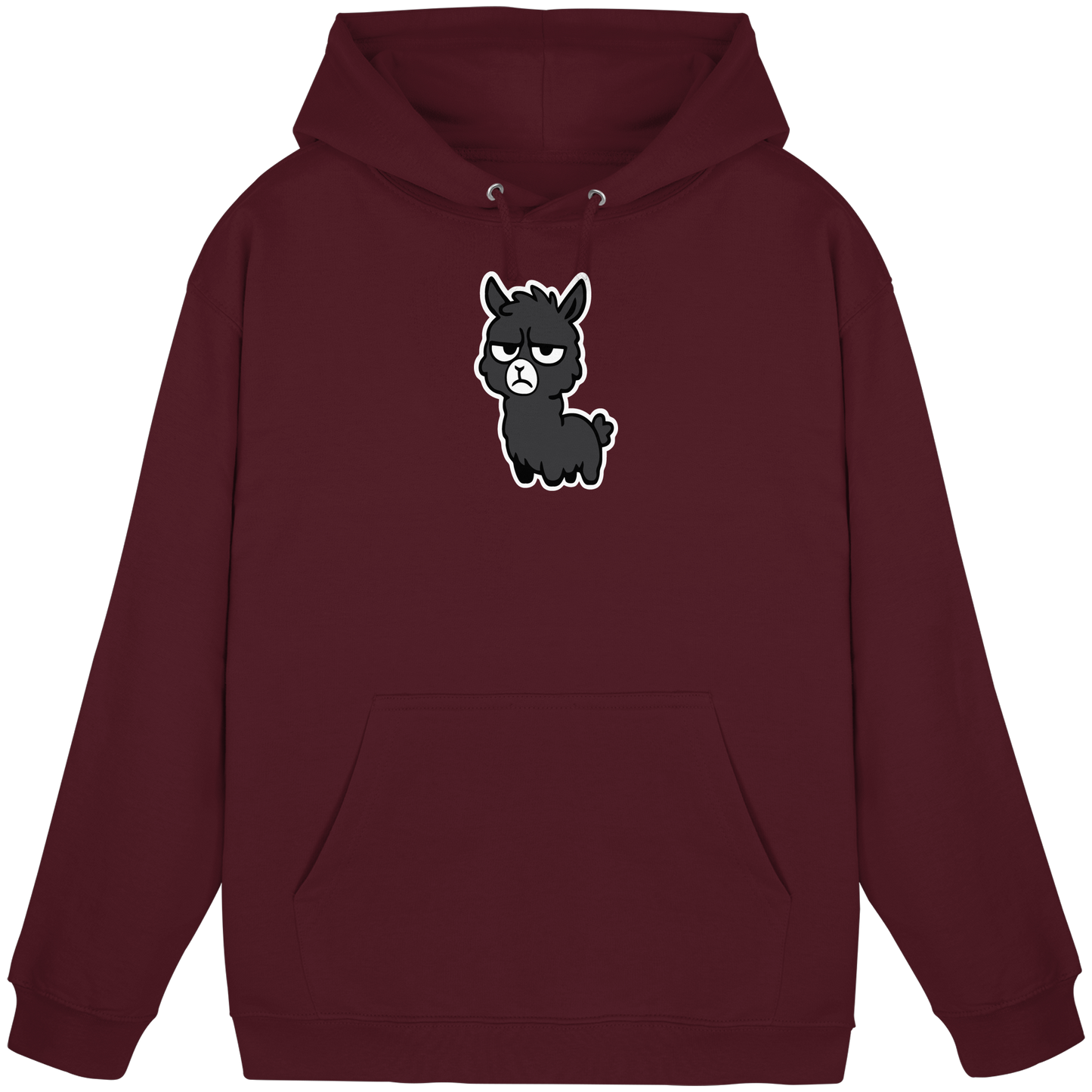 Alpaka mit Augenrollen & hochgezogener Lippe – Bitte nicht heute, Mensch - Basic Unisex Hoodie