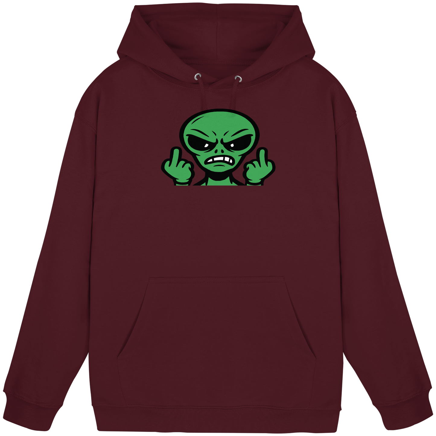 Alien mit Mittelfinger – Kontakt abgebrochen - Basic Unisex Hoodie
