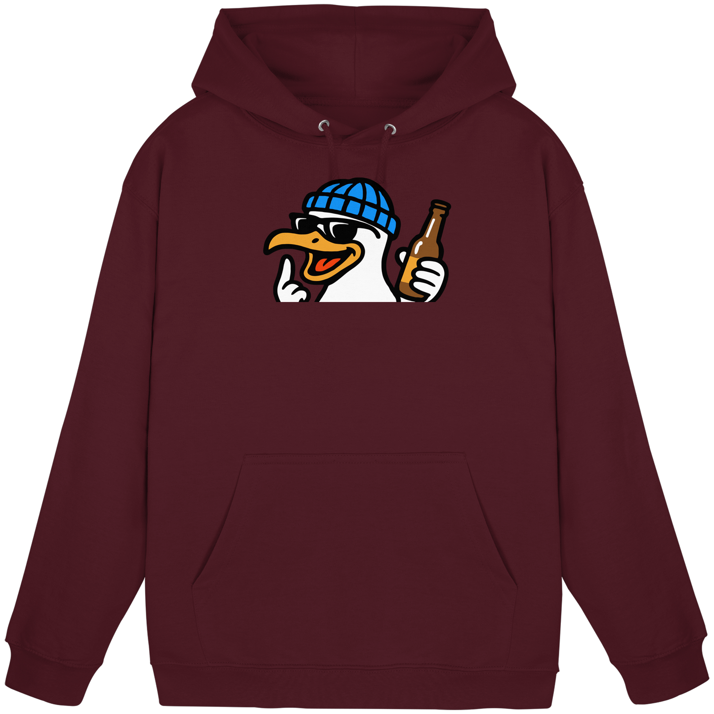 Möwe mit Mittelfinger – Dein nachtaktives Party-Orakel - Basic Unisex Hoodie
