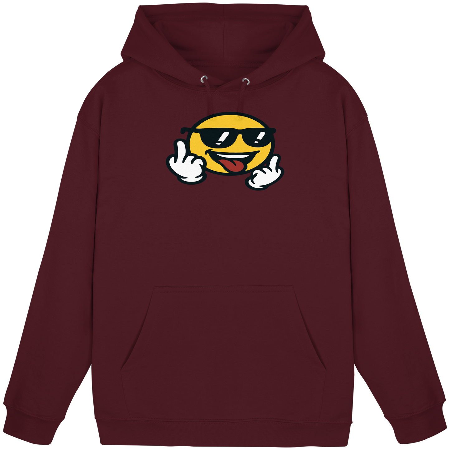 Smiley mit Mittelfinger – Der freundlichste Mittelfinger der Welt - Basic Unisex Hoodie