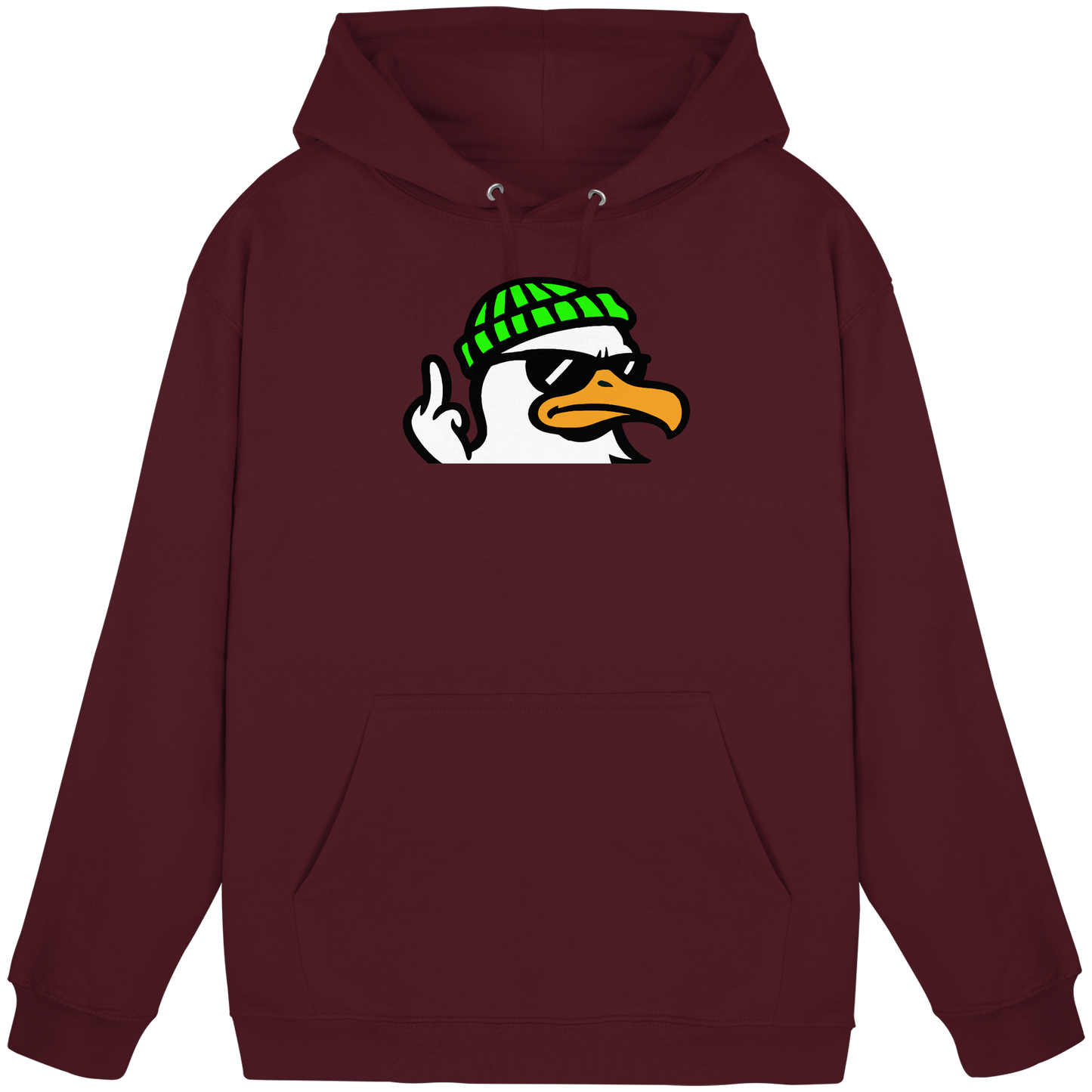 Möwe mit Mittelfinger – Klarstellung in Federform - Basic Unisex Hoodie