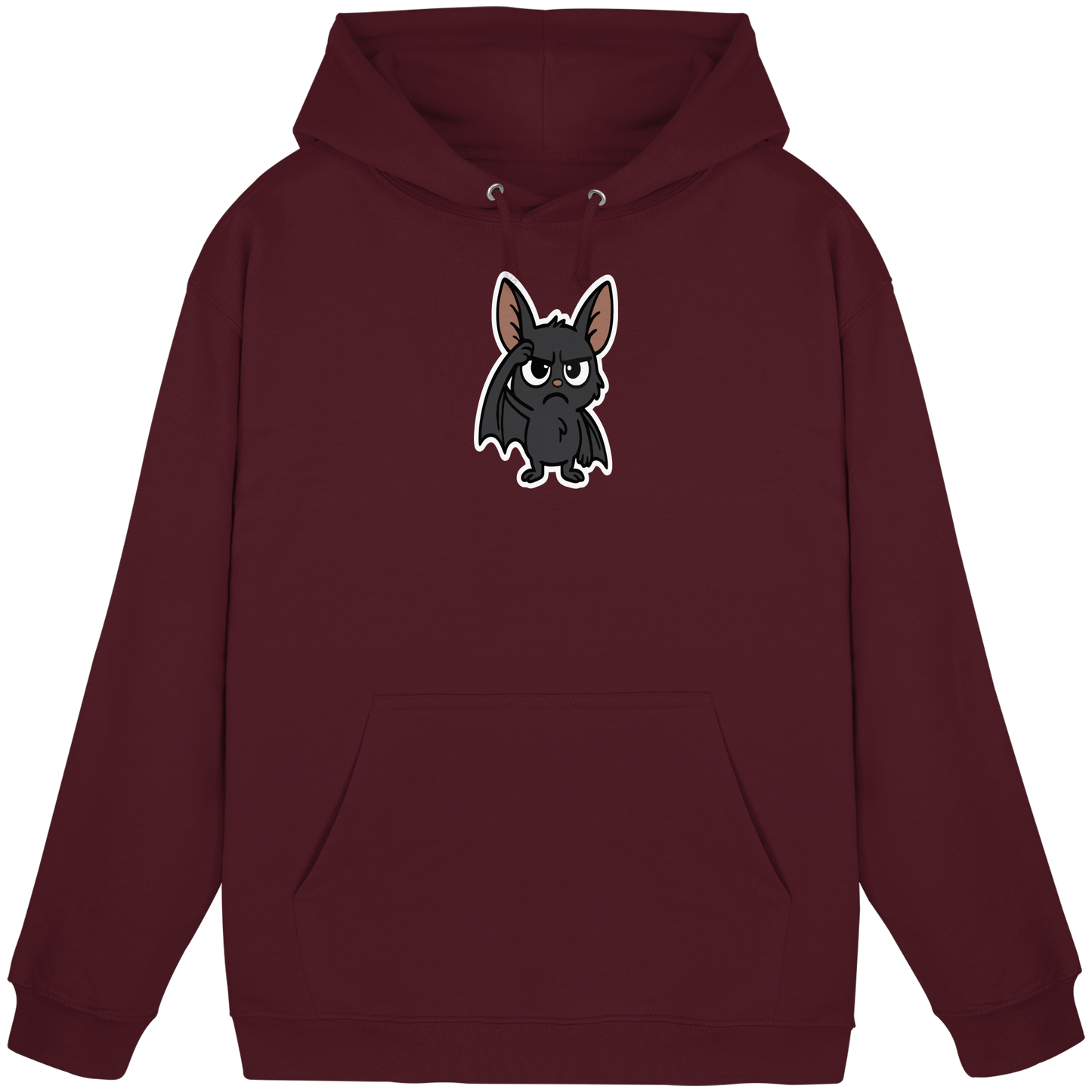 Fledermaus mit hochgezogener Braue – Nachtleben mit Meinung - Basic Unisex Hoodie