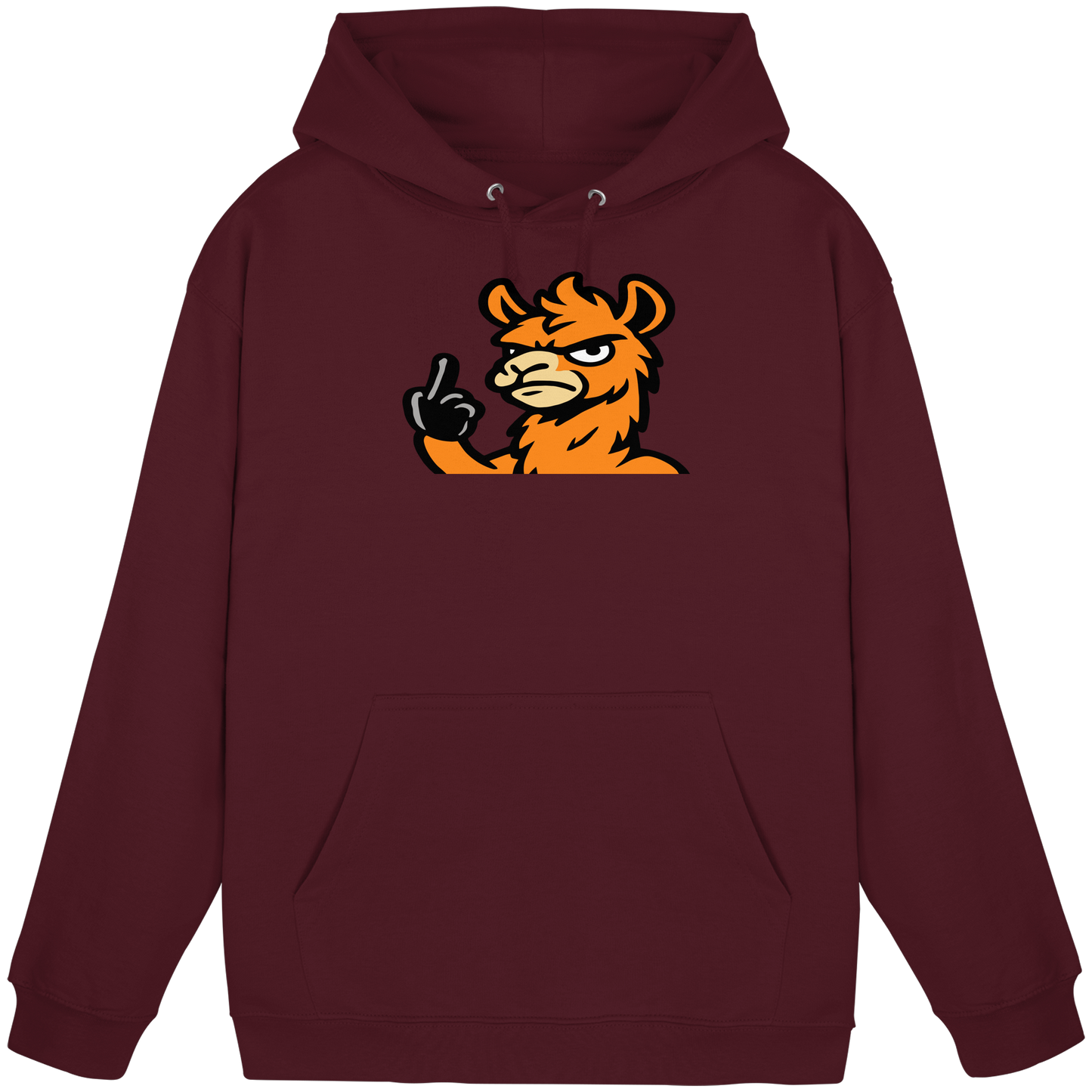Lama mit Mittelfinger – Meditation auf Abwehrmodus - Basic Unisex Hoodie