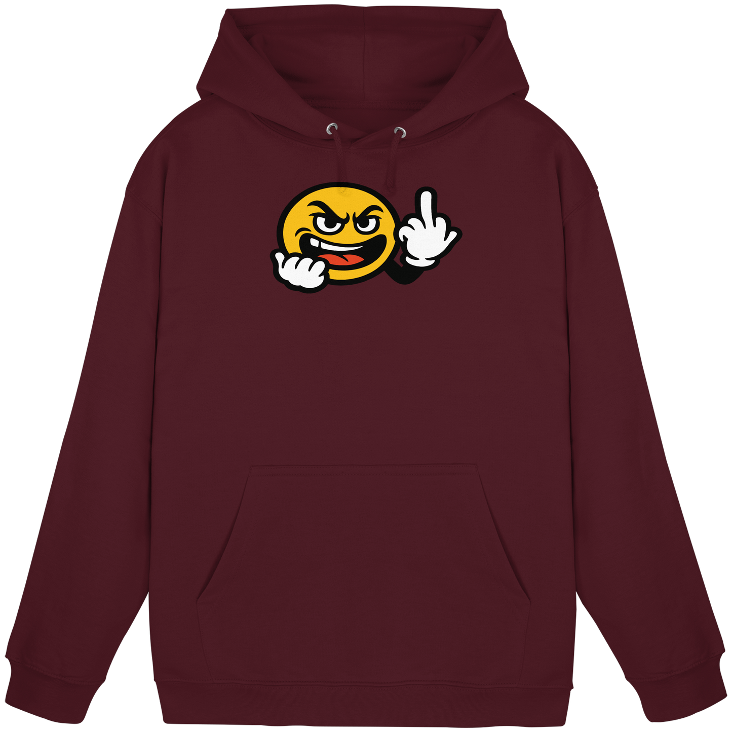 Smiley mit Mittelfinger – Gute Laune. Schlechte Laune. Klar geregelt. - Basic Unisex Hoodie