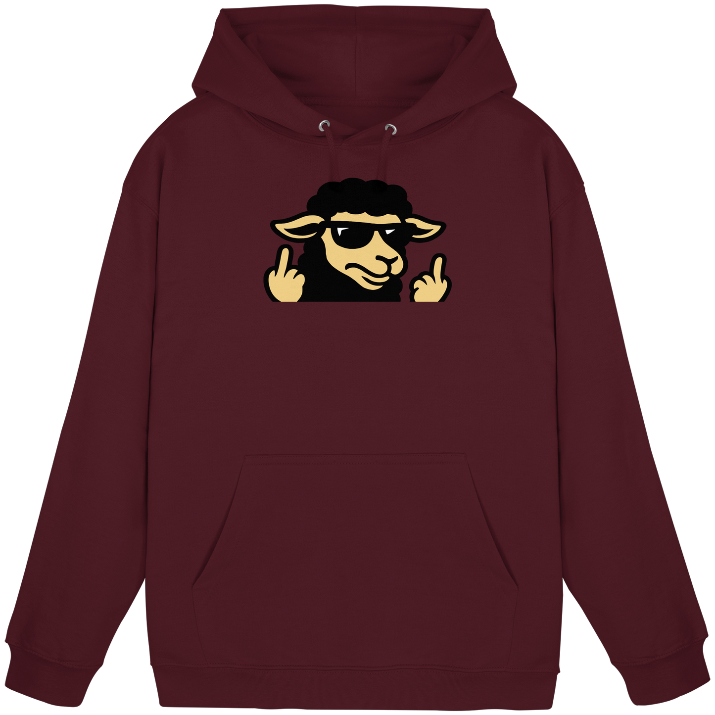Schwarzes Schaf mit Mittelfinger – Schluss mit Nettigkeit - Basic Unisex Hoodie
