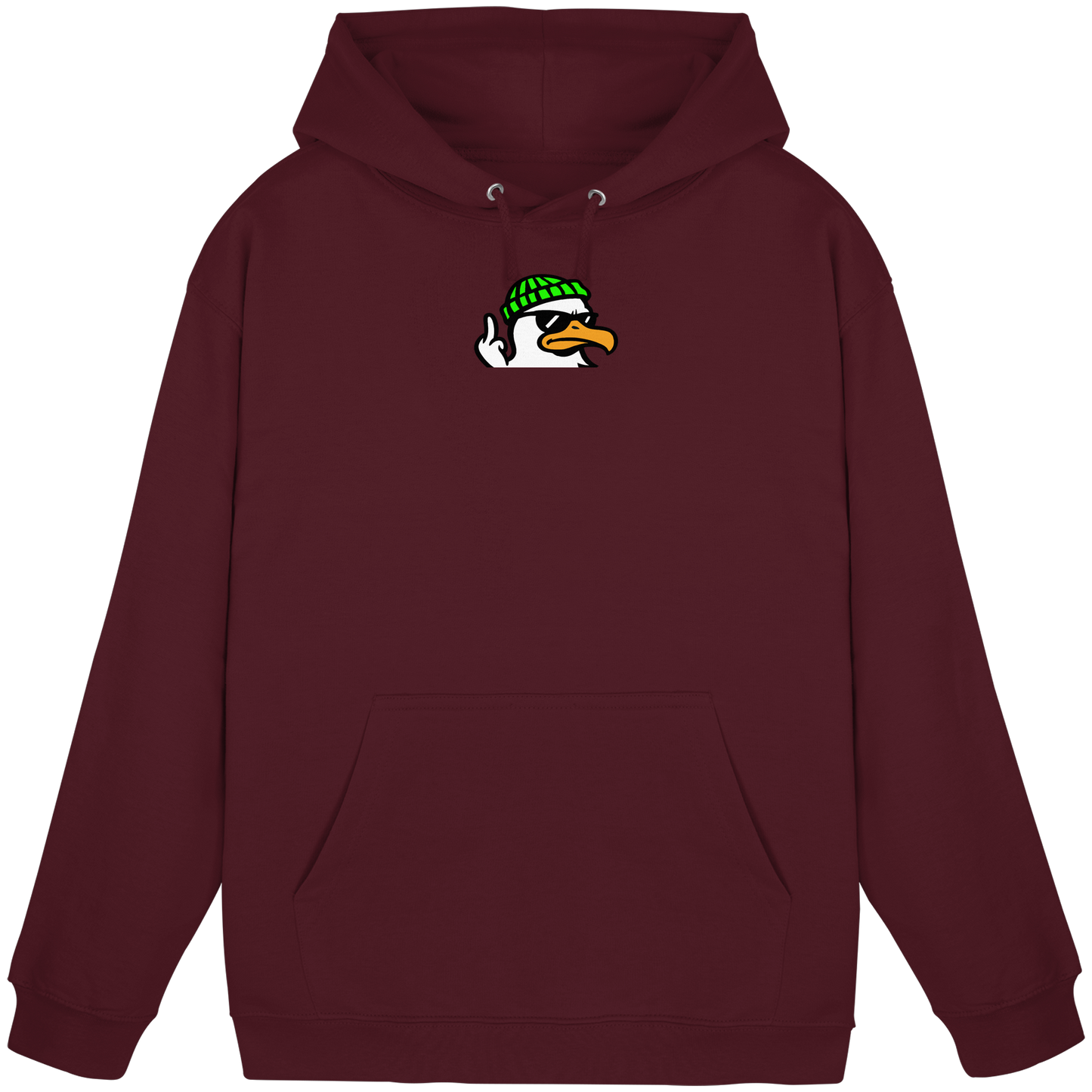 Möwe mit Mittelfinger – Klarstellung in Federform - Basic Unisex Hoodie