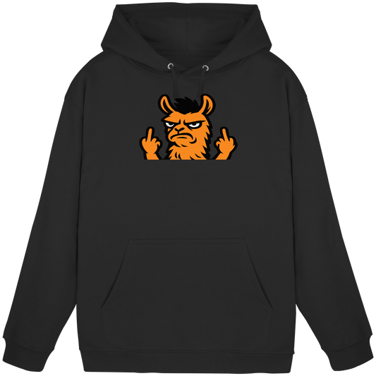 Lama mit Mittelfinger – Dein Mode-Statement gegen soziale Überforderung - Basic Unisex Hoodie