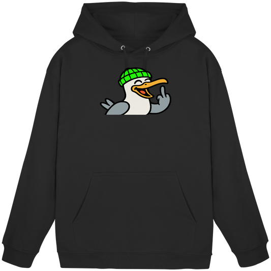 Möwe mit Mittelfinger – Wenn Höflichkeit keine Option mehr ist - Basic Unisex Hoodie
