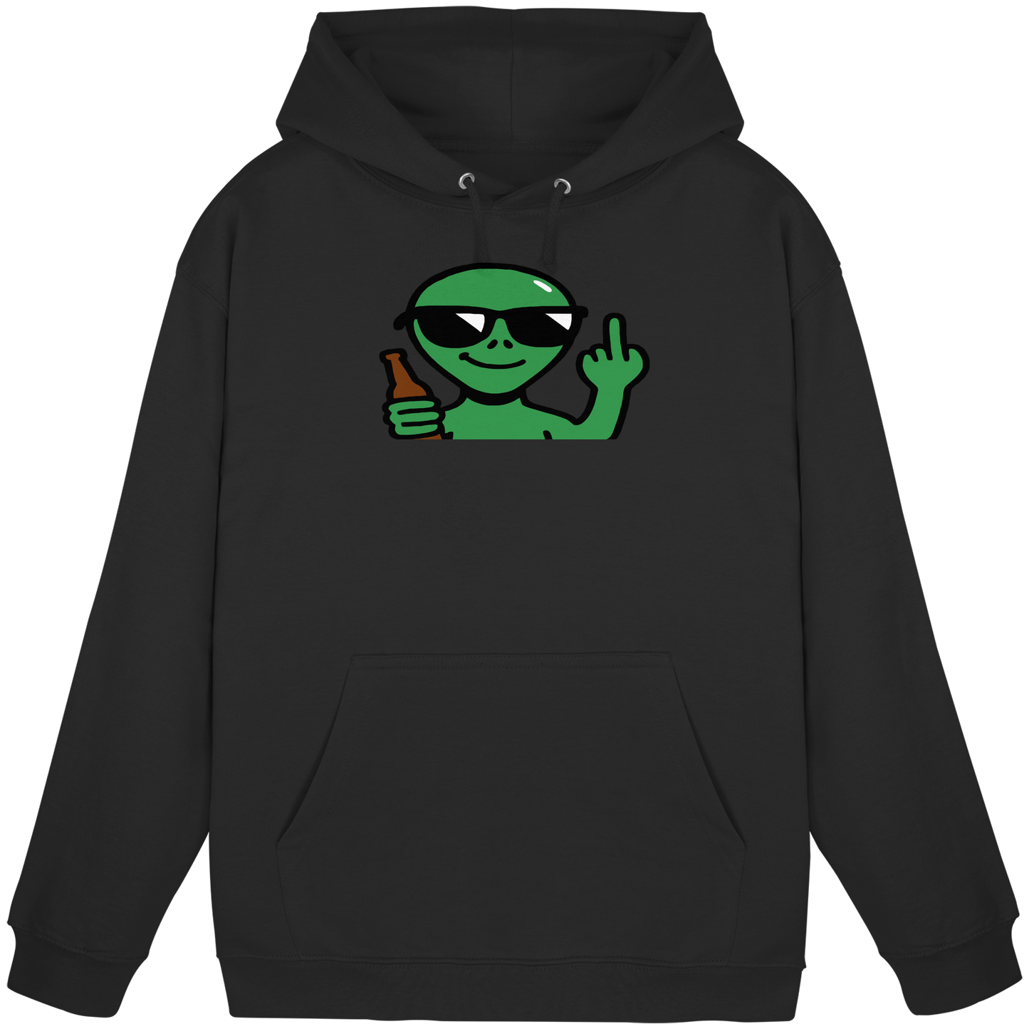 Alien mit Mittelfinger – Der Club gehört den Sternen - Basic Unisex Hoodie