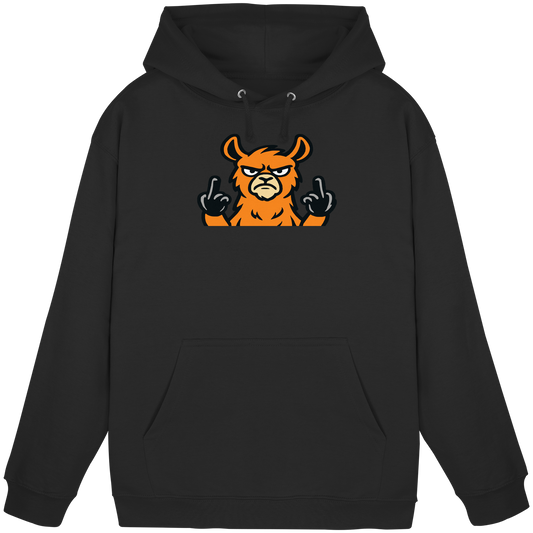 Lama mit Mittelfinger – Das Modeaccessoire für klare Kante und Ruhe - Basic Unisex Hoodie