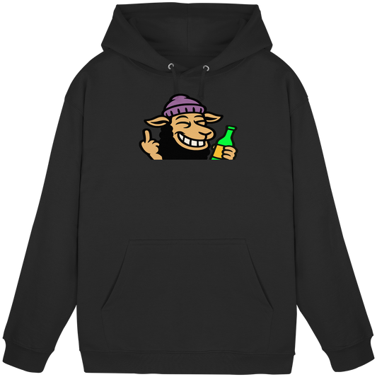 Schaf mit Mittelfinger im Partymodus – Dancefloor? Nur wenn’s brennt - Basic Unisex Hoodie