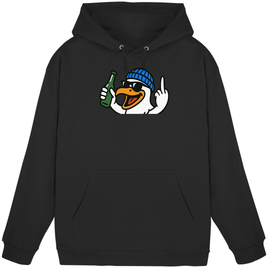Möwe mit Mittelfinger – Der fliegende Cocktail der Verweigerung - Basic Unisex Hoodie
