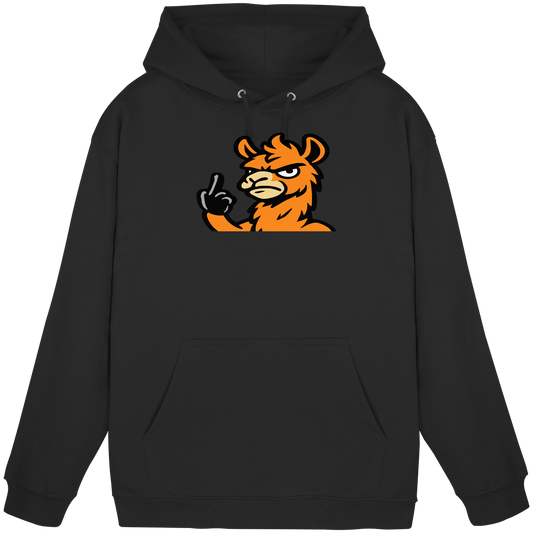 Lama mit Mittelfinger – Meditation auf Abwehrmodus - Basic Unisex Hoodie