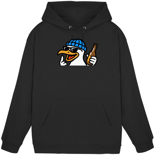 Möwe mit Mittelfinger – Dein nachtaktives Party-Orakel - Basic Unisex Hoodie