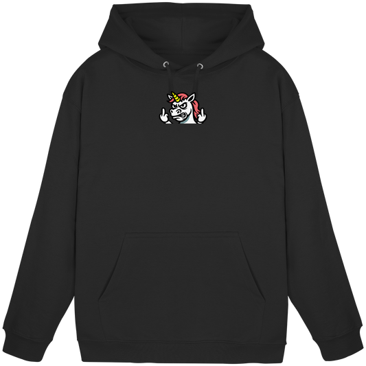 Einhorn mit Mittelfinger – Sag’s mit dem Horn - Basic Unisex Hoodie