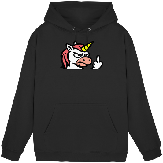Einhorn mit Mittelfinger – Magie war gestern, jetzt kommt Klartext - Basic Unisex Hoodie