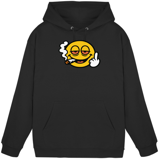 Smiley mit Mittelfinger – Wie ein Joint, nur zum Anziehen - Basic Unisex Hoodie