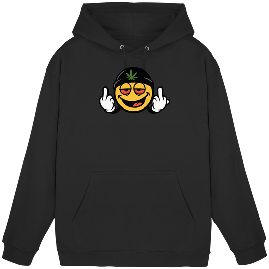 Smiley mit Mittelfinger – Lächeln. Ziehen. Grenzen setzen. - Basic Unisex Hoodie