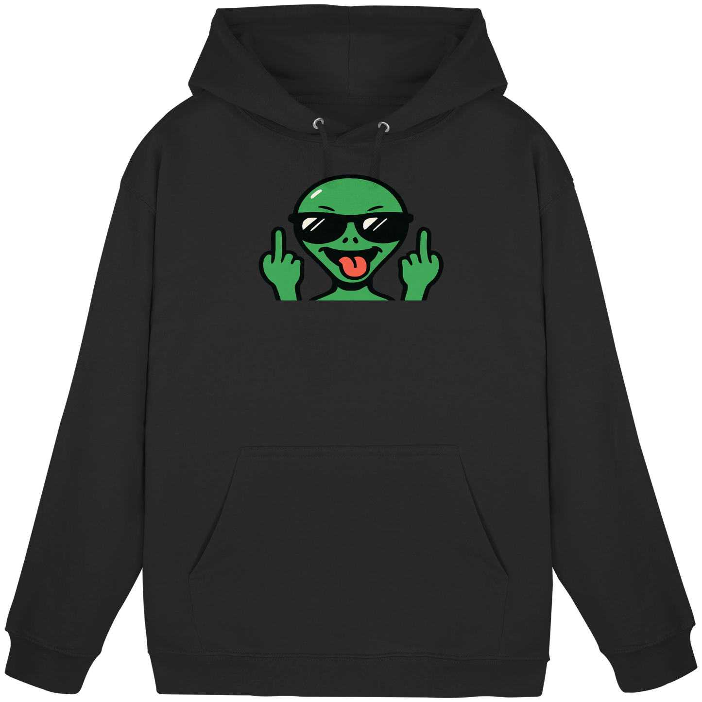 Alien mit Mittelfinger – Grüße vom Planeten Genervt - Basic Unisex Hoodie