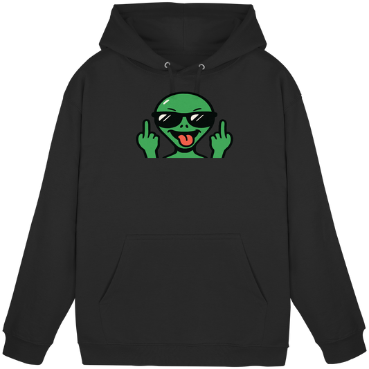 Alien mit Mittelfinger – Grüße vom Planeten Genervt - Basic Unisex Hoodie