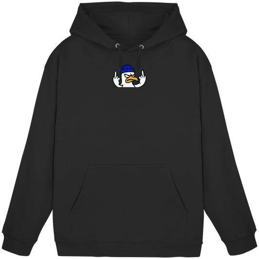 Möwe mit Mittelfinger – Kein Bock, keine Diskussionen - Basic Unisex Hoodie