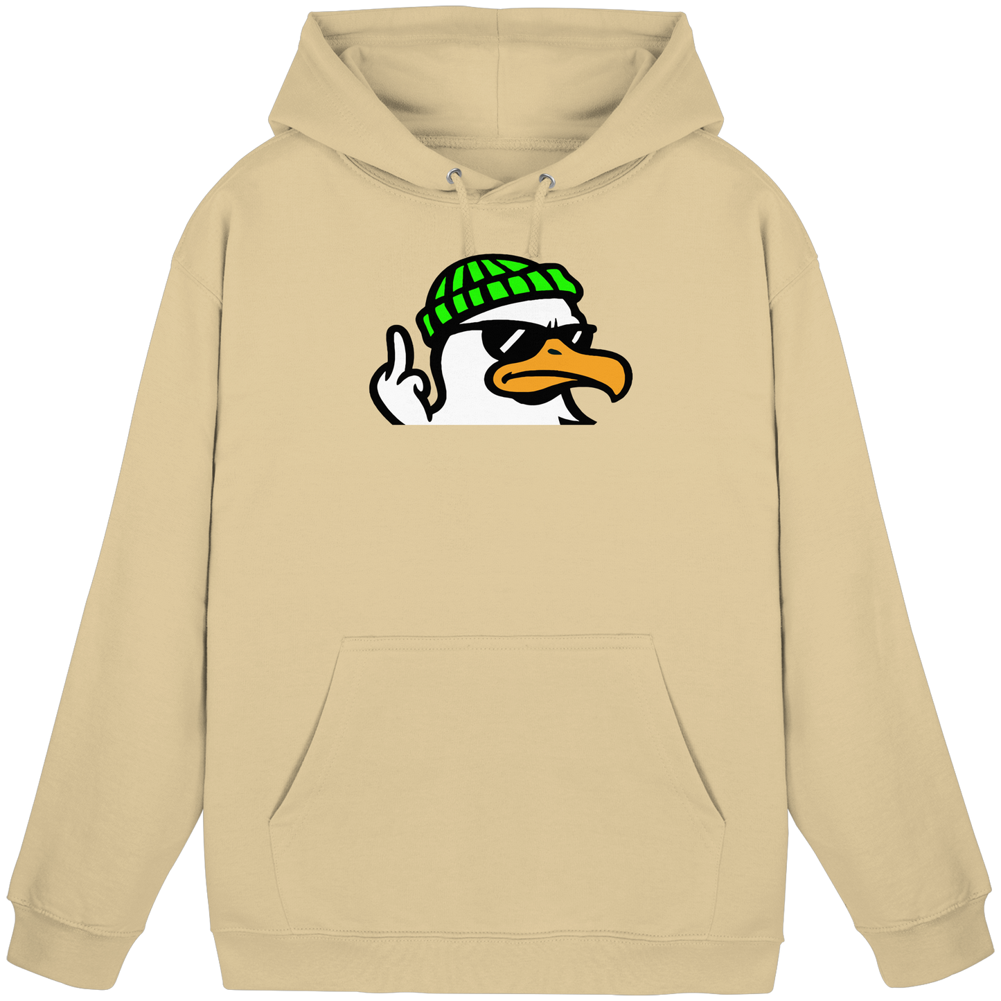 Möwe mit Mittelfinger – Klarstellung in Federform - Basic Unisex Hoodie
