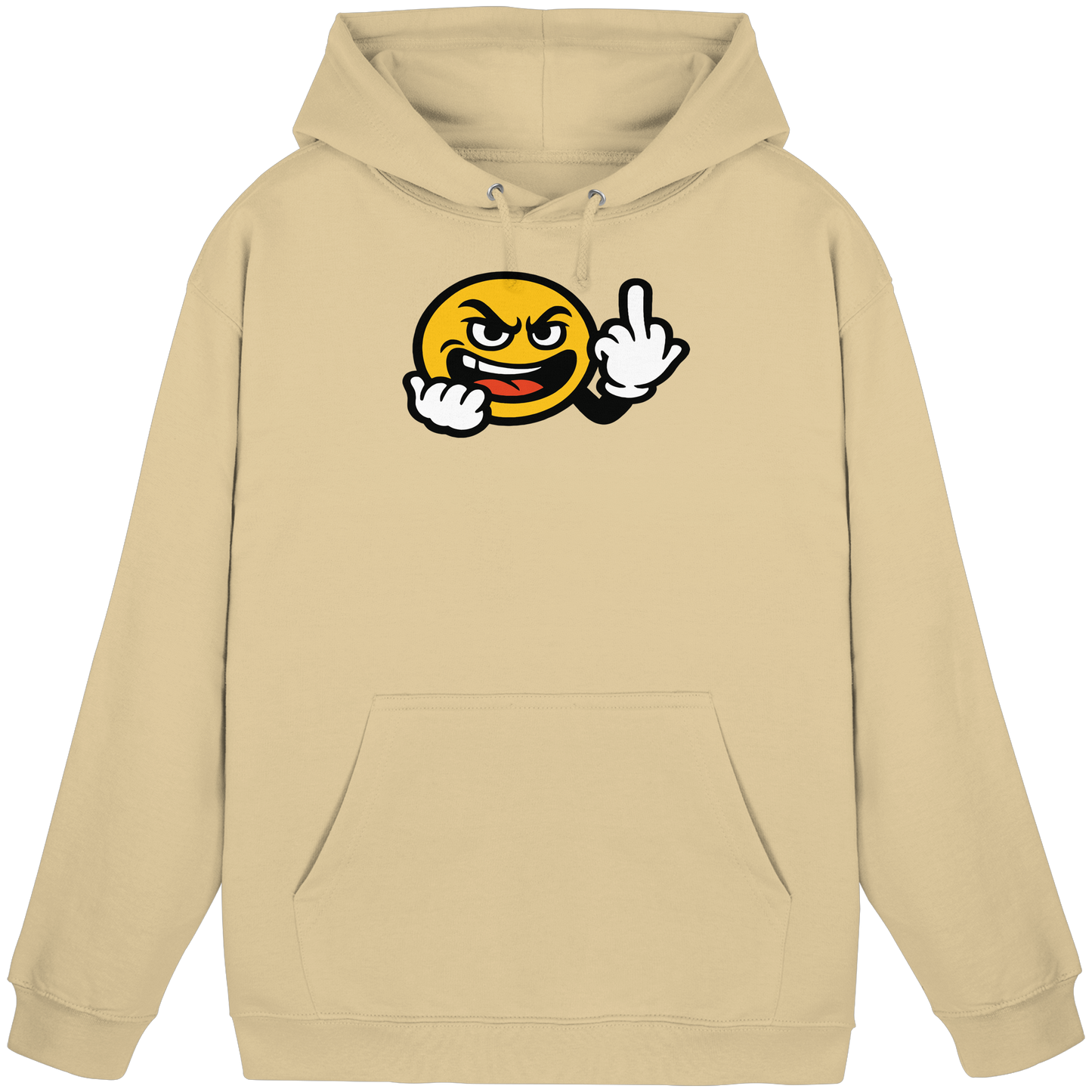 Smiley mit Mittelfinger – Gute Laune. Schlechte Laune. Klar geregelt. - Basic Unisex Hoodie