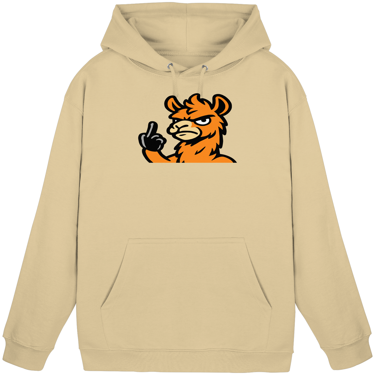 Lama mit Mittelfinger – Meditation auf Abwehrmodus - Basic Unisex Hoodie