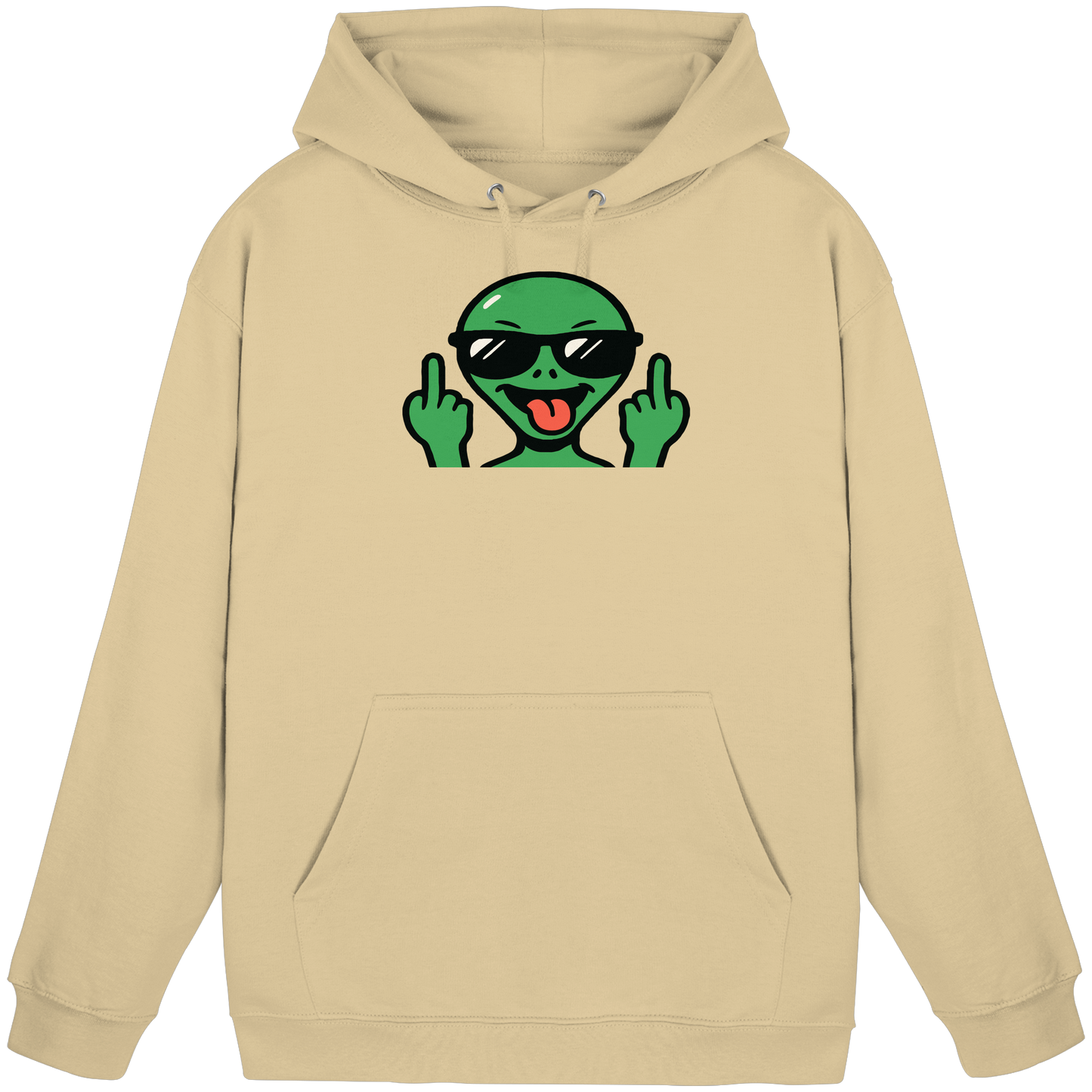 Alien mit Mittelfinger – Grüße vom Planeten Genervt - Basic Unisex Hoodie