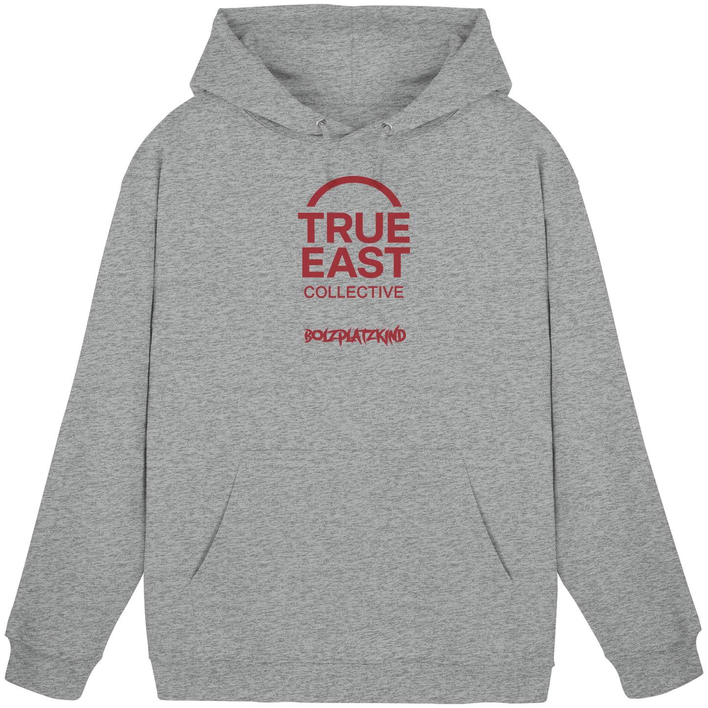 Bolzplatzkind & True East Logo  – Wurzeln unter Flutlicht - Basic Unisex Hoodie