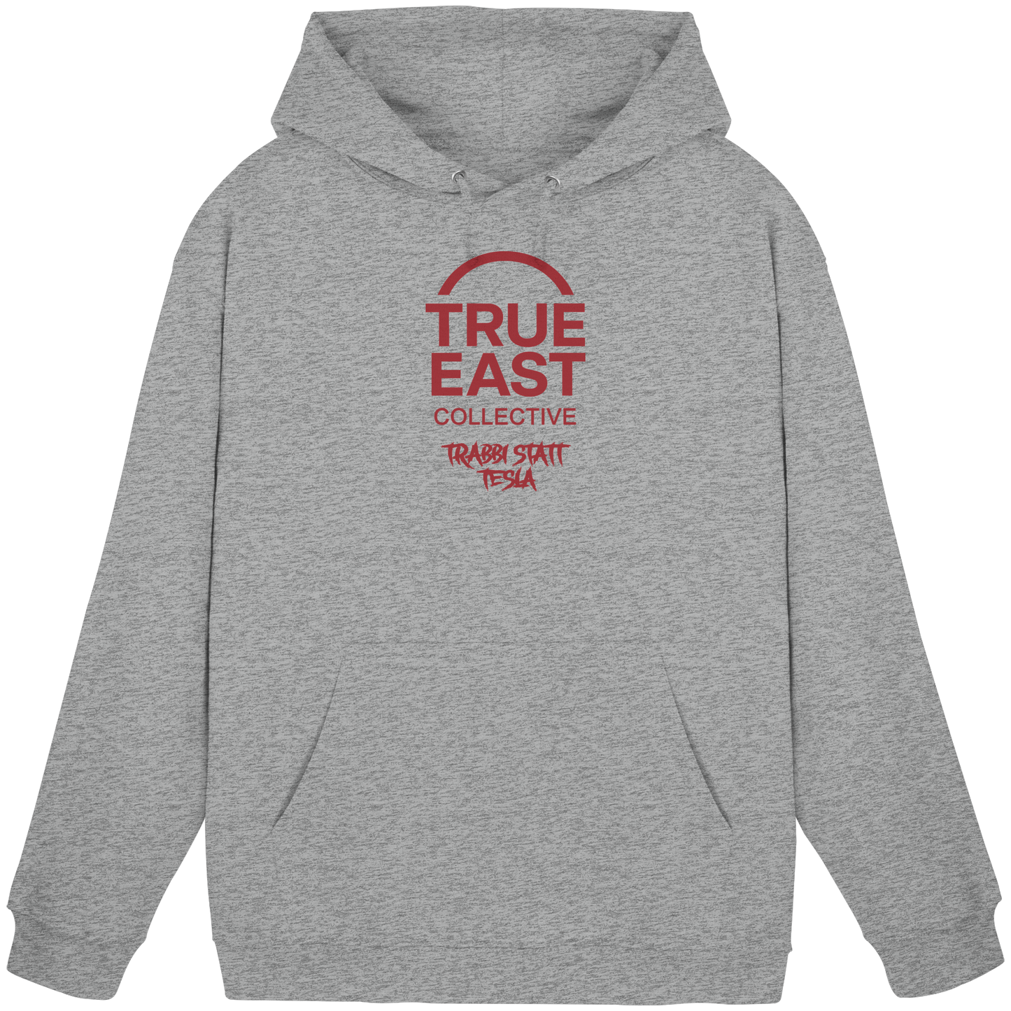 Trabbi statt Tesla & True East Logo – Zweitakt statt Stromschlag - Basic Unisex Hoodie