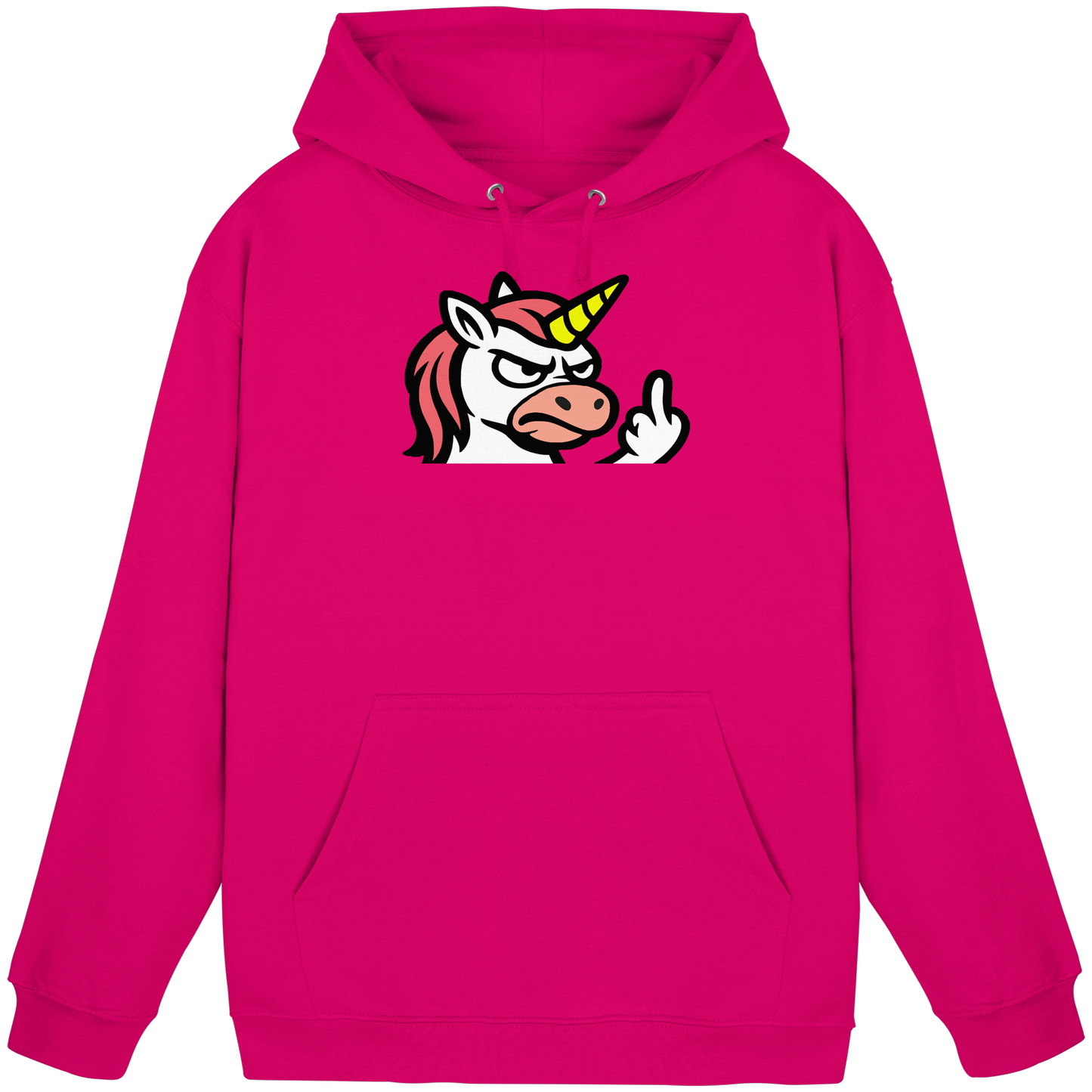 Einhorn mit Mittelfinger – Magie war gestern, jetzt kommt Klartext - Basic Unisex Hoodie