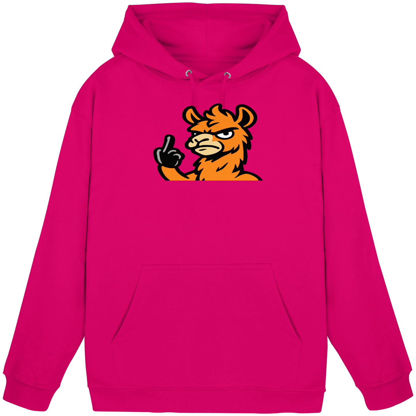 Lama mit Mittelfinger – Meditation auf Abwehrmodus - Basic Unisex Hoodie