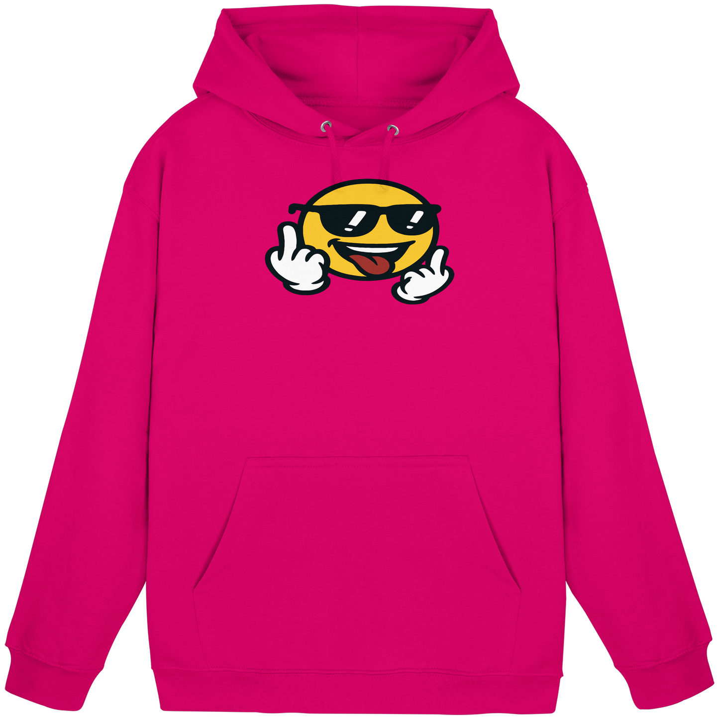Smiley mit Mittelfinger – Der freundlichste Mittelfinger der Welt - Basic Unisex Hoodie