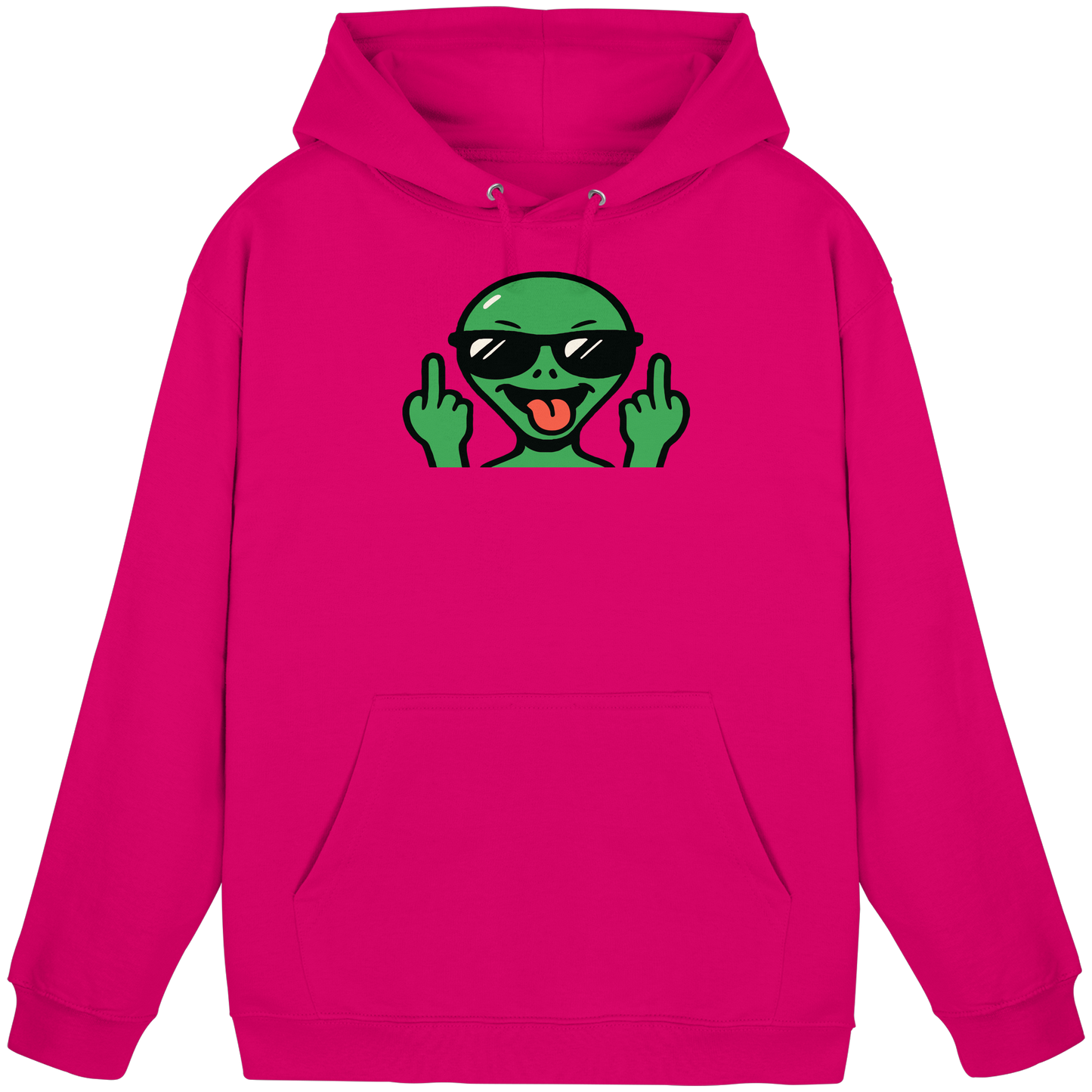 Alien mit Mittelfinger – Grüße vom Planeten Genervt - Basic Unisex Hoodie