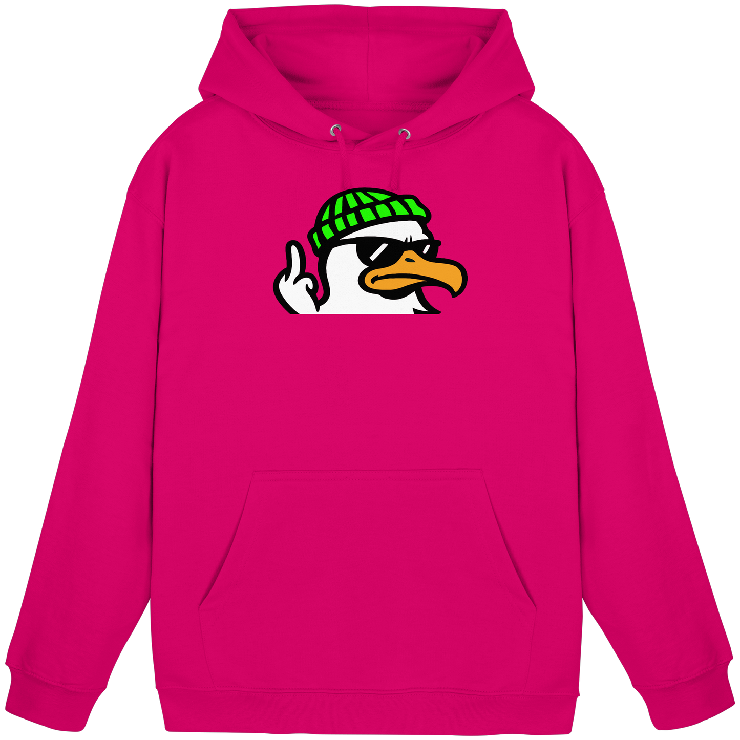 Möwe mit Mittelfinger – Klarstellung in Federform - Basic Unisex Hoodie