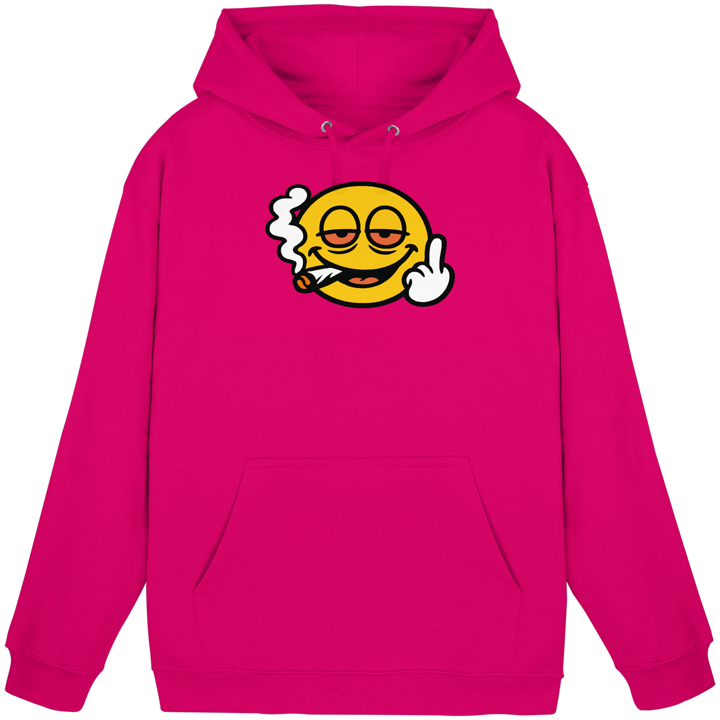 Smiley mit Mittelfinger – Wie ein Joint, nur zum Anziehen - Basic Unisex Hoodie