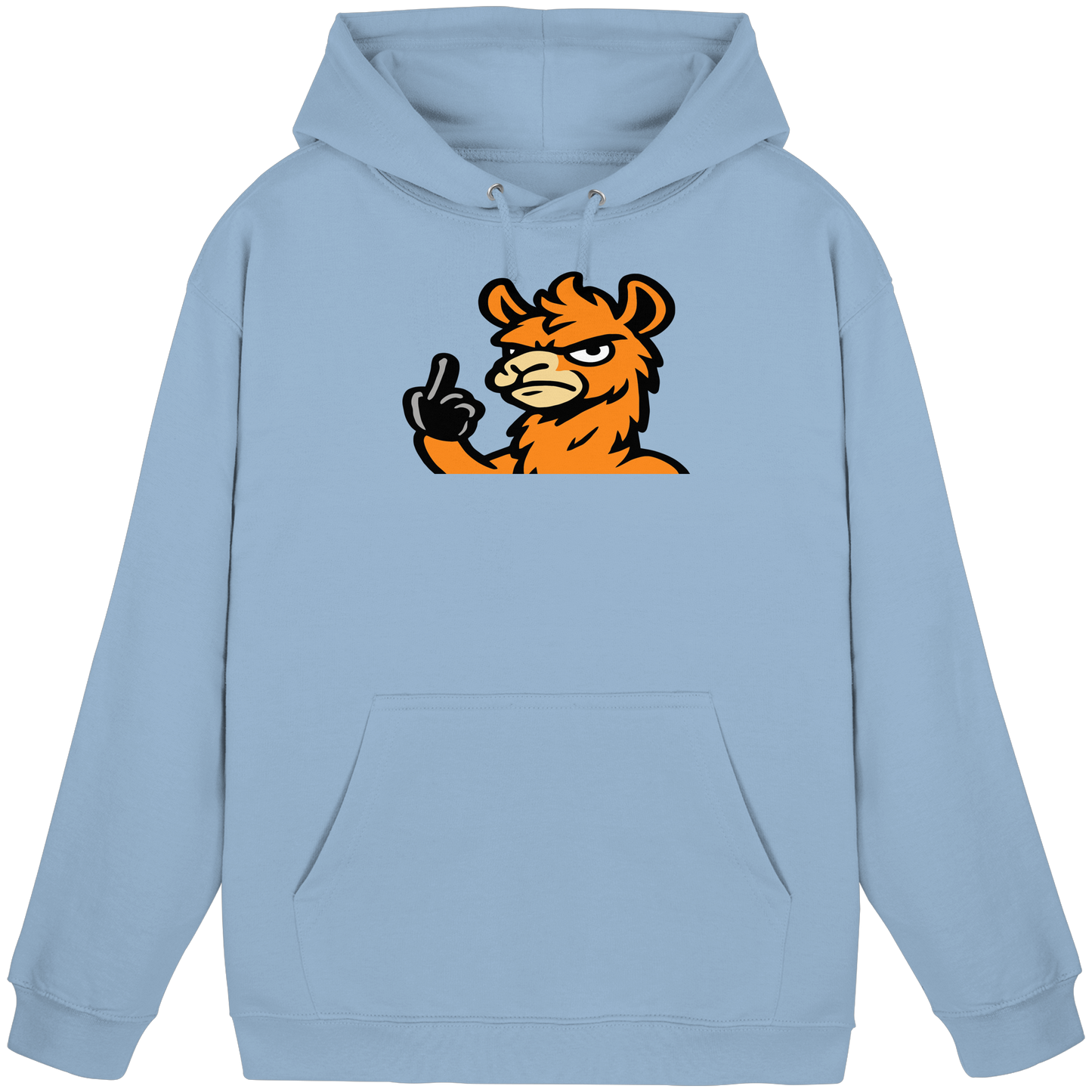 Lama mit Mittelfinger – Meditation auf Abwehrmodus - Basic Unisex Hoodie