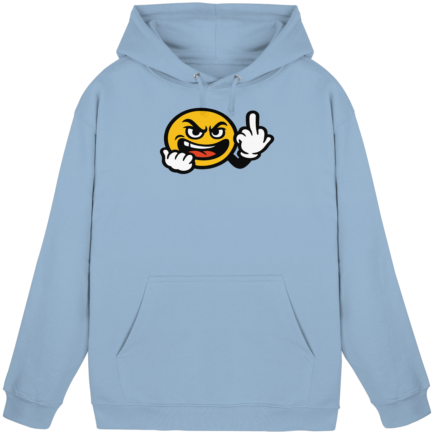 Smiley mit Mittelfinger – Gute Laune. Schlechte Laune. Klar geregelt. - Basic Unisex Hoodie